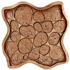 Форма полиуретановая для изготовления декоративной дорожки "Тротуарная плитка «Пеньки» фактура №1" Форма полиуретановая для изготовления декоративной дорожки "Тротуарная плитка «Пеньки» фактура №1"