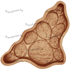 Форма полиуретановая для изготовления декоративной дорожки "Тротуарная плитка «Пеньки» фактура №3" Форма полиуретановая для изготовления декоративной дорожки "Тротуарная плитка «Пеньки» фактура №3"