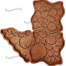 Форма полиуретановая для изготовления декоративной дорожки "Тротуарная плитка «Пеньки» 3 фактуры" Форма полиуретановая для изготовления декоративной дорожки "Тротуарная плитка «Пеньки» 3 фактуры"